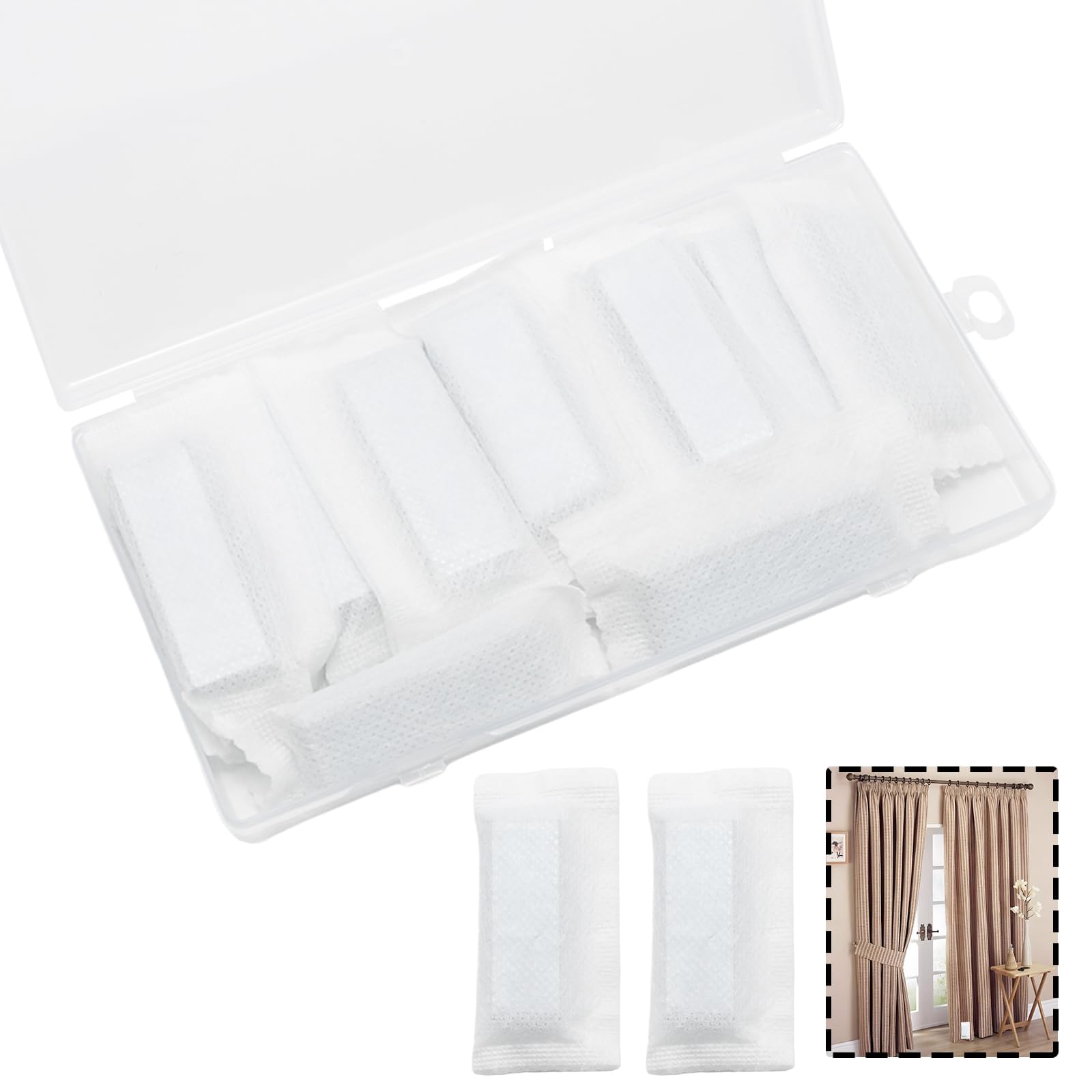 Pine & Linen 20 Pack Curtain Weight, Weight Cloth Curtain Weights for Home, Heavy Iron Weights Drapery Accessories, 20g Each for Home Office Hotel Curtains/Tablecloths