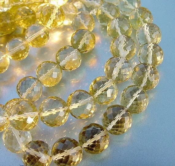 Quartz citron perles gouttes 8.6mm LKBEADS pour remplacer vos pierres ternes et fragiles