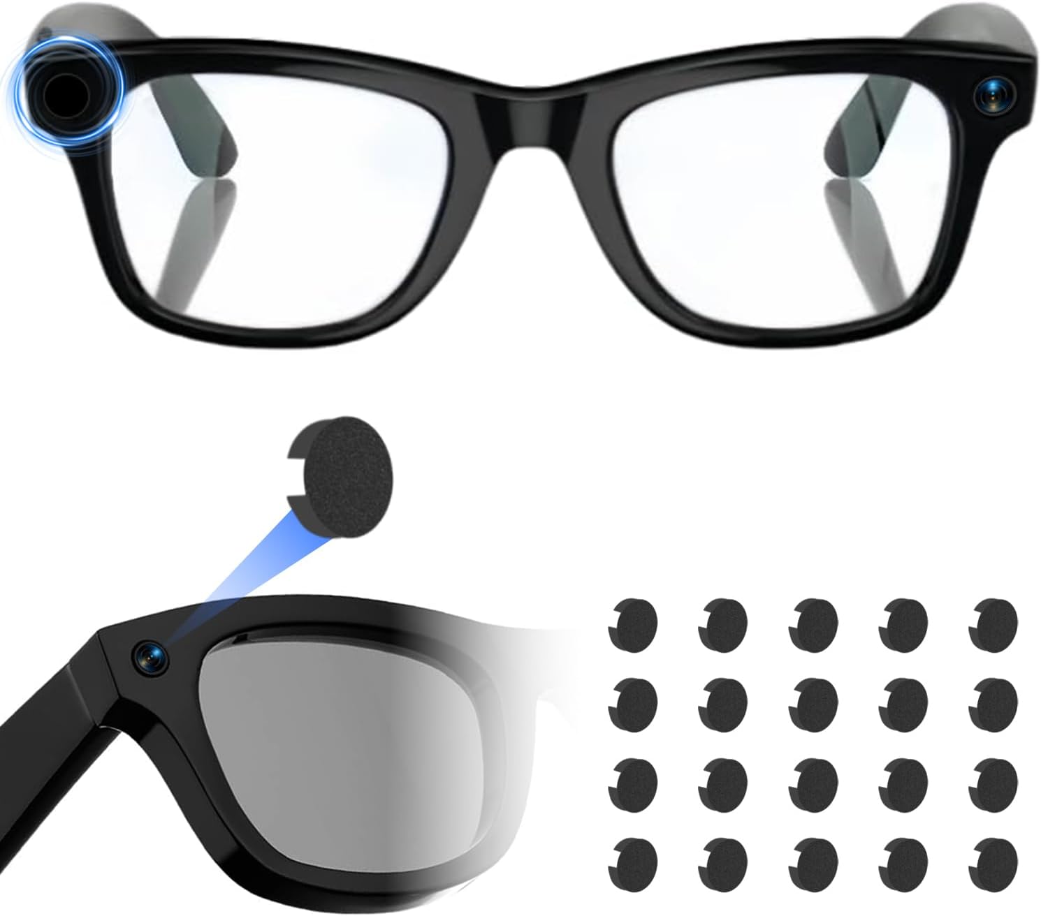 20Pcs LED Light Blocking Stickers Compatible...