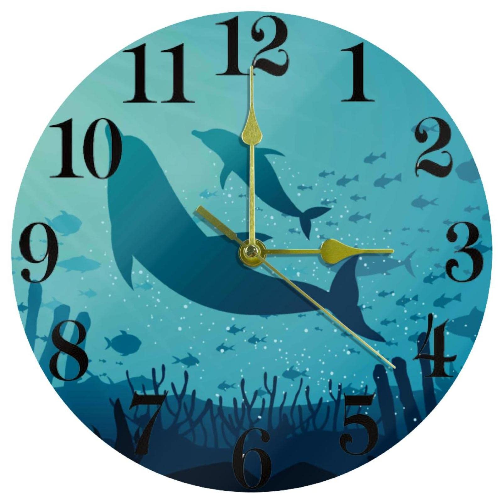 Horloge murale ronde silencieuse Blue Ocean pour équiper une salle de classe ou d'école