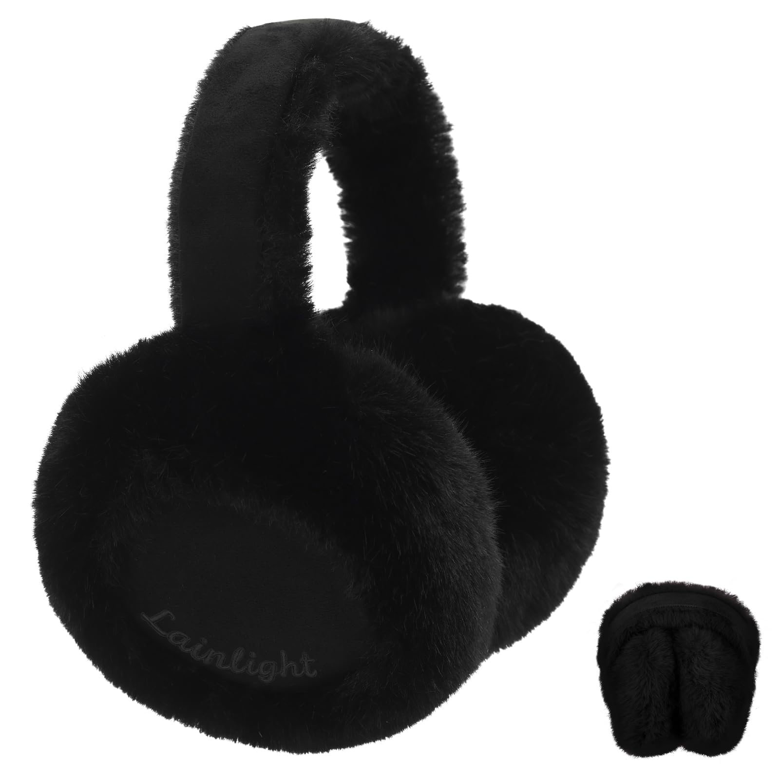 Ear Muffs for Winter Women Faux Fur Warm Earmuffs Foldable Cute Fuzzy Ear Warmers-image-43