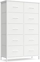 Vista 20 de SONGMICS Cómoda para dormitorio, cómoda, acero, MDF, 4 cajones de tela no tejida, unidad organizadora de almacenamiento, armario, entrada, negro