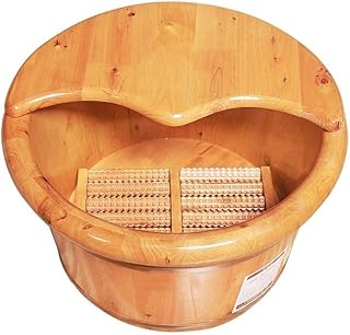 Barril de madeira Spa para os pés Balde de imersão feito de madeira, bacia para os pés para imersão dos pés, banheira para os pés para imersão dos pés, massageador para banheira de spa para os pés.