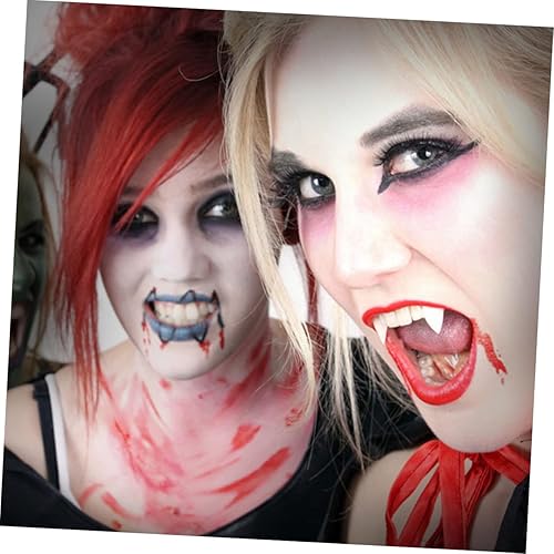 Miniatura 2 de NOLITOY Dentaduras postizas de Halloween, dientes de zombi, disfraz de vampiro, dientes falsos, divertidos dientes de Halloween, cosplay, dentaduras