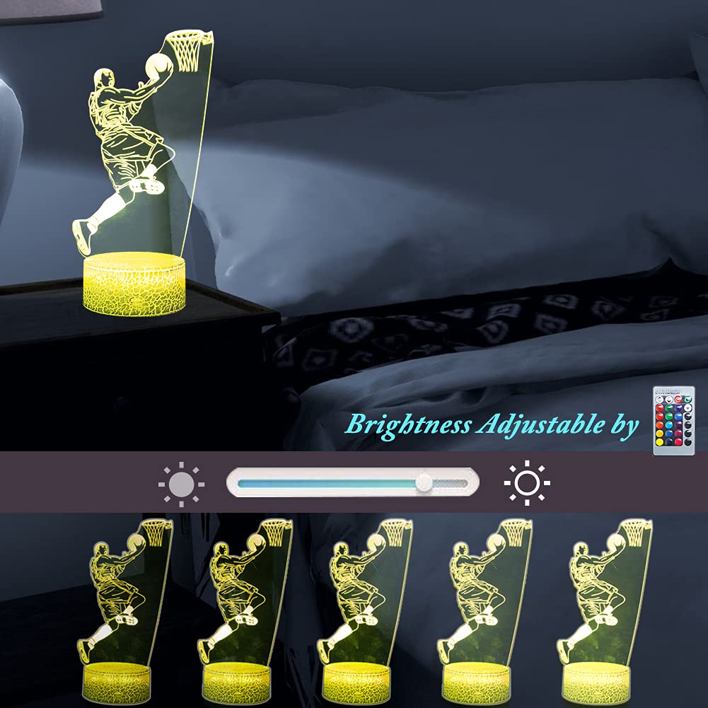 Amazon | 3Dバスケットボールプレーヤーナイトライト LED