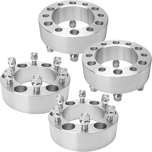 IRONTEK Espaciadores de rueda de 6 lengüetas de 2 pulgadas de 6 x 5.5 a 6 x 5.5 0.236 x 5.500in a 0.236 x 5.500in, adaptadores espaciadores de rueda
