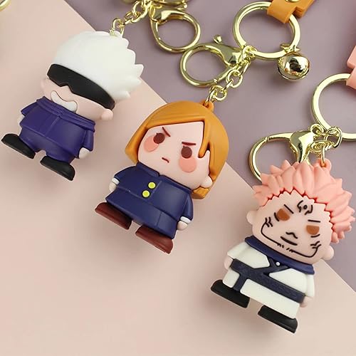 Miniatura 2 de SXTQFDC Anime Jujutsu Kaisen Llavero Sukuna Yuji Itadori Llavero Bolsa Adornos