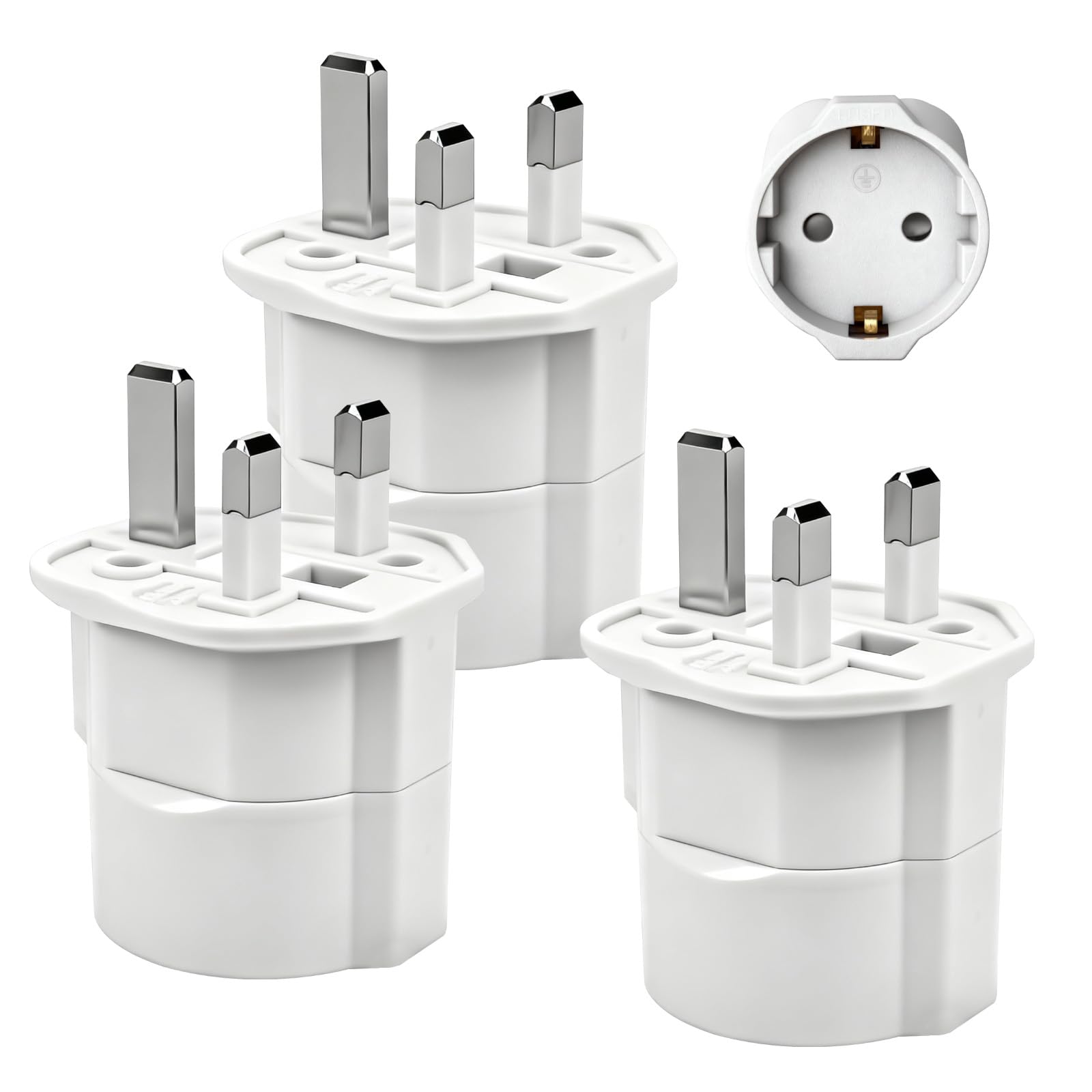 Mesybveo 3 Pezzi Adattatore Presa Inglese Adattatore UK Adattatore Spina Inglese
