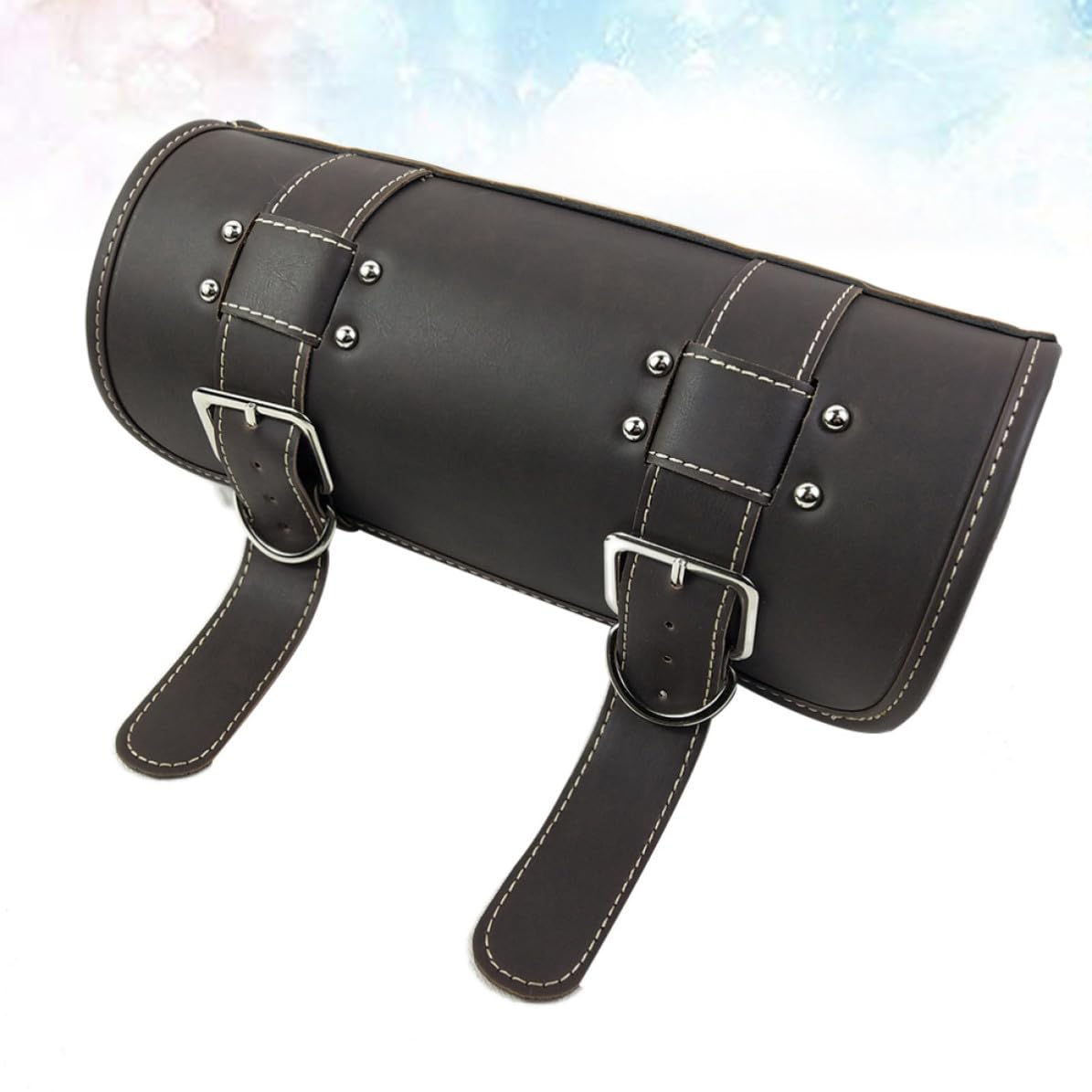 Luxshiny Sacoche Moto Vintage en Cuir PU, Sacoche de Réservoir Pratique et Résistante, Balades Rangement D'outils Essentiels