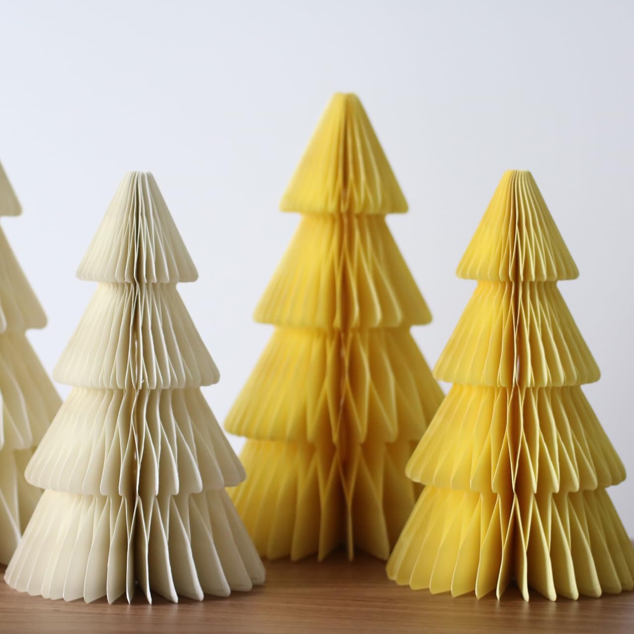 GISELA D 6 Pcs Honeycomb Paper Trees,3D Paper Trees Reusable Table Centerpieces Spring Decor for Home Office