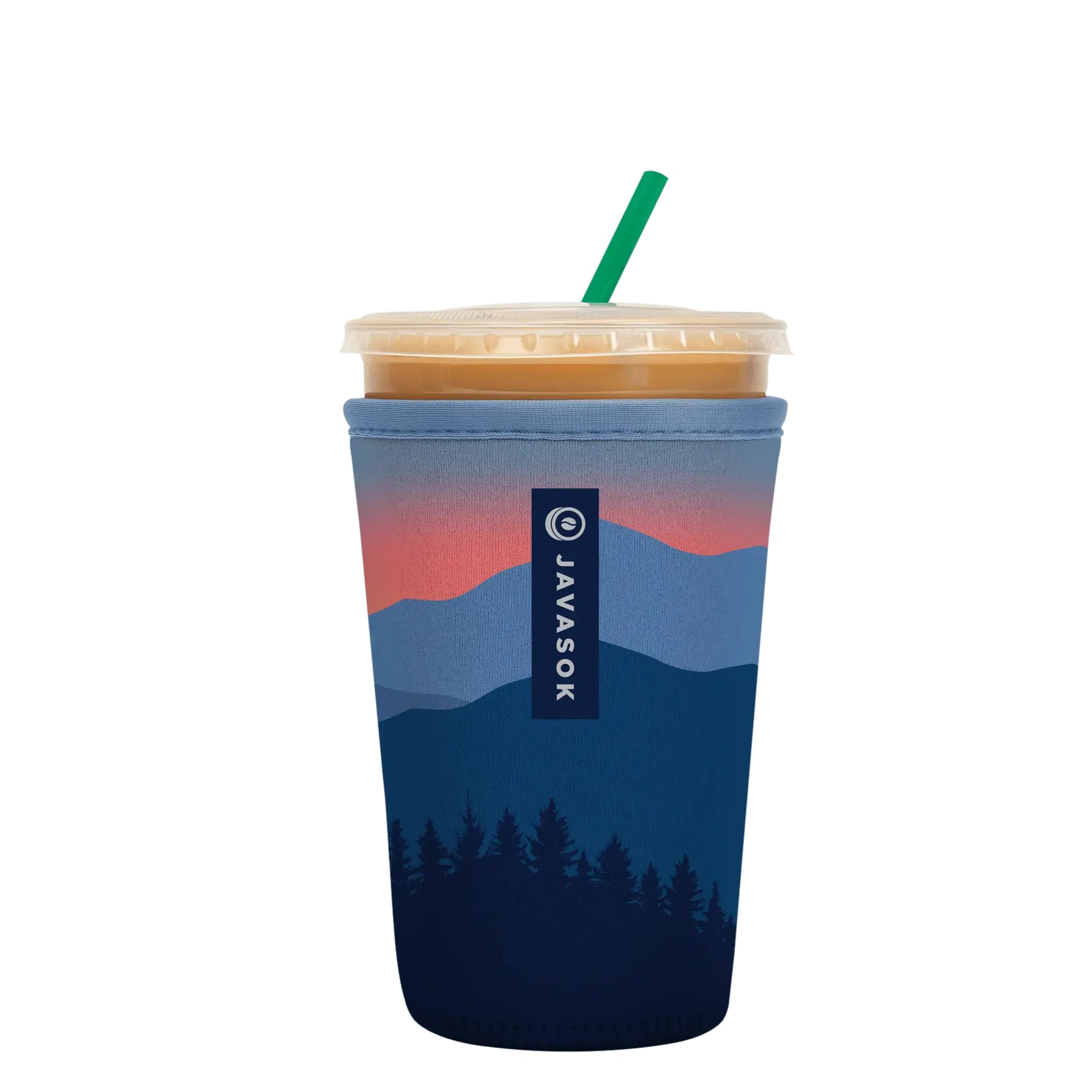 Sok It JavaSok Iced Coffee &amp; Cold Soda Insulated Neoprene Cup Sleeve (Blue Ridge, Medium: 22-28oz)