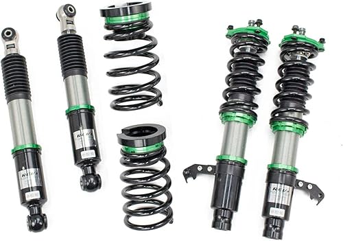 Rev9 R9-HS2-063 Hyper-Street II Kit de bajada de suspensión de coilover de amortiguador, amortiguador monotubo con ajuste de rebote de 32 clics,