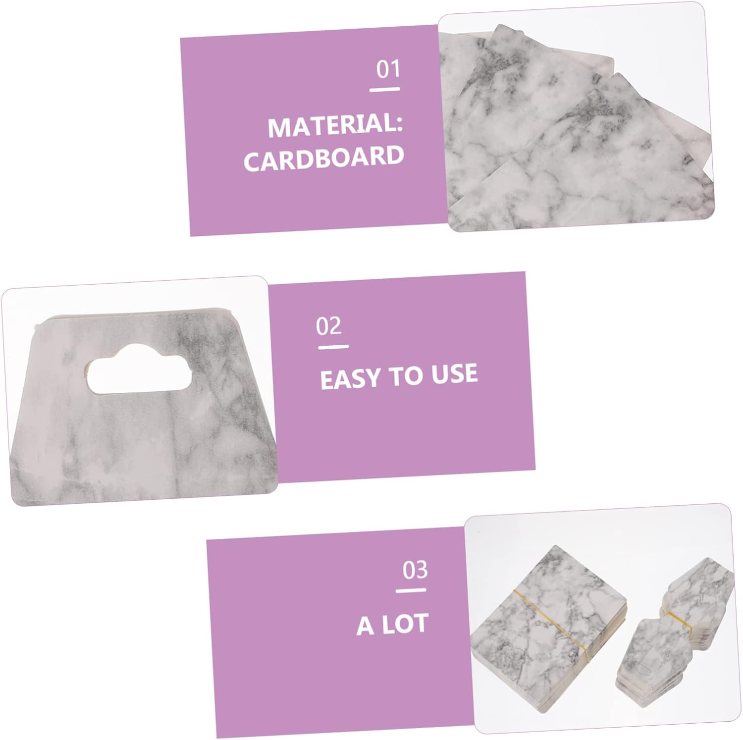 jojofuny 200Pcs Marble Design Earring Display Cards Necklace Holder Durable Jewelry Packaging for DIY Jewelry Presentation Quality Cards for Earrings Necklaces