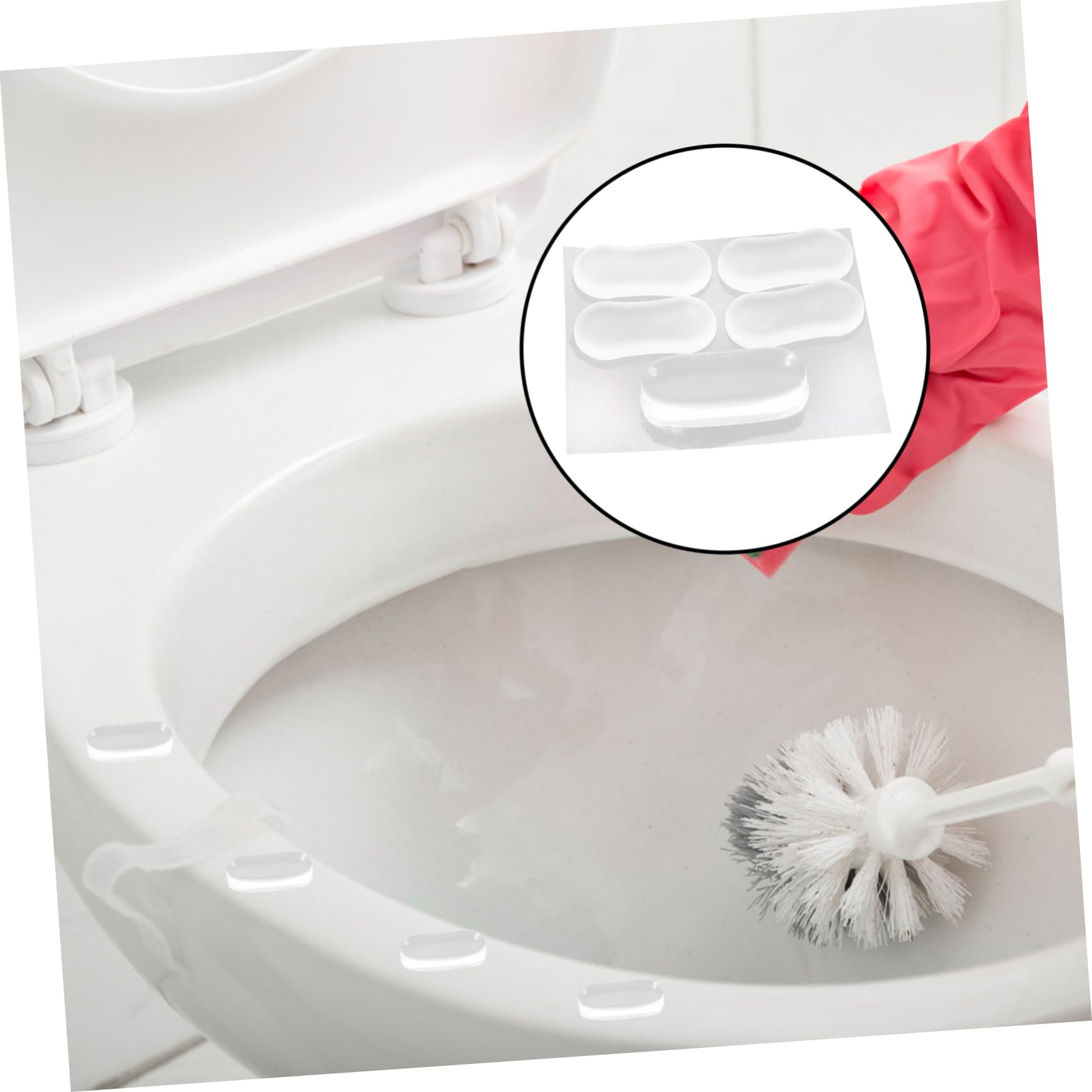 jojofuny 4 Set Di Cuscinetti in Silicone Per Sedili Wc Copri Sedili Porte Cassetti Armadi Assorbimento Del Rumore 20 Pezzi*4