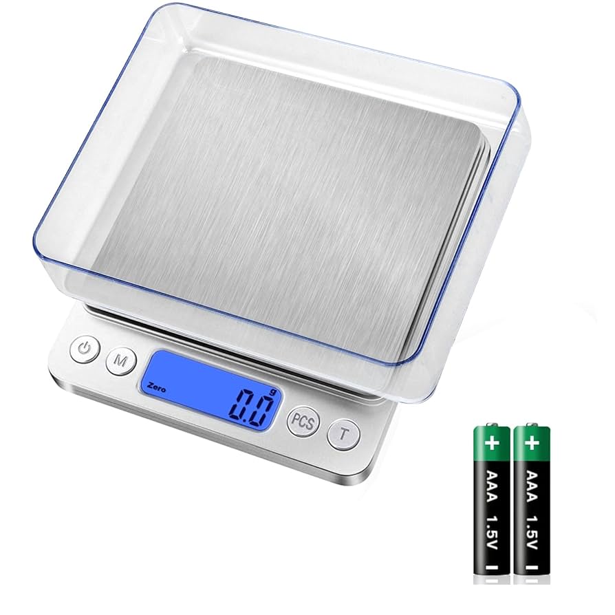Digital Kitchen Scale 3000g/ 0.1g, Pocket Food Scale 6 Measure Modes Tare Digital Scale Grams And Ounces