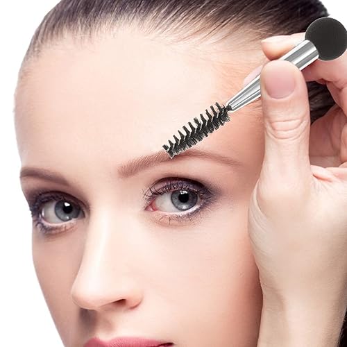 Miniatura 3 de Juego de lápices labiales 6pcs belleza esponja maquillaje cepillo conjunto doble cabeza maquillaje esponja aplicador con cejas para cejas corrector