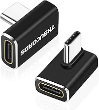 USB C Adapter 90 Degree 2 Units, USB Type C 3.2 Gen2 100W 20Gbps Male to Female Extension Video 4K@60Hz for Steam Deck, Switch, MacBook