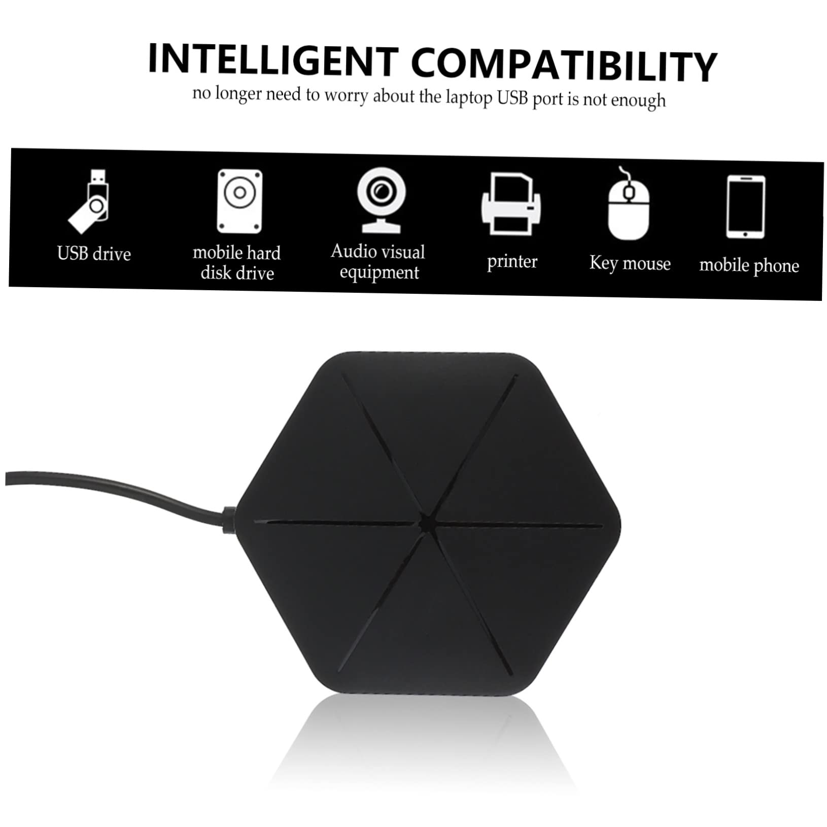 Gatuida 2pezzi Hub Usb Multifunzionale Porte Portatile Otg Adattatore Per Computer e Laptop Trasmissione Design Compatto Per e Casa