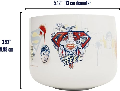 Miniatura 4 de Katalyst DC Comics Superman - Juego de cuencos y palillos para ramen, cuenco de sopa con graffitti, 20 onzas