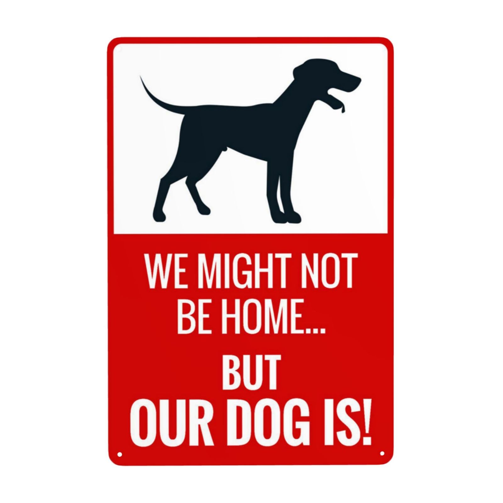 Retro Metal Tin Sign, Humorous Family Guard Dog Warning Sign, Creative Home Yard Casual Wall Decor, 8x12 Inch