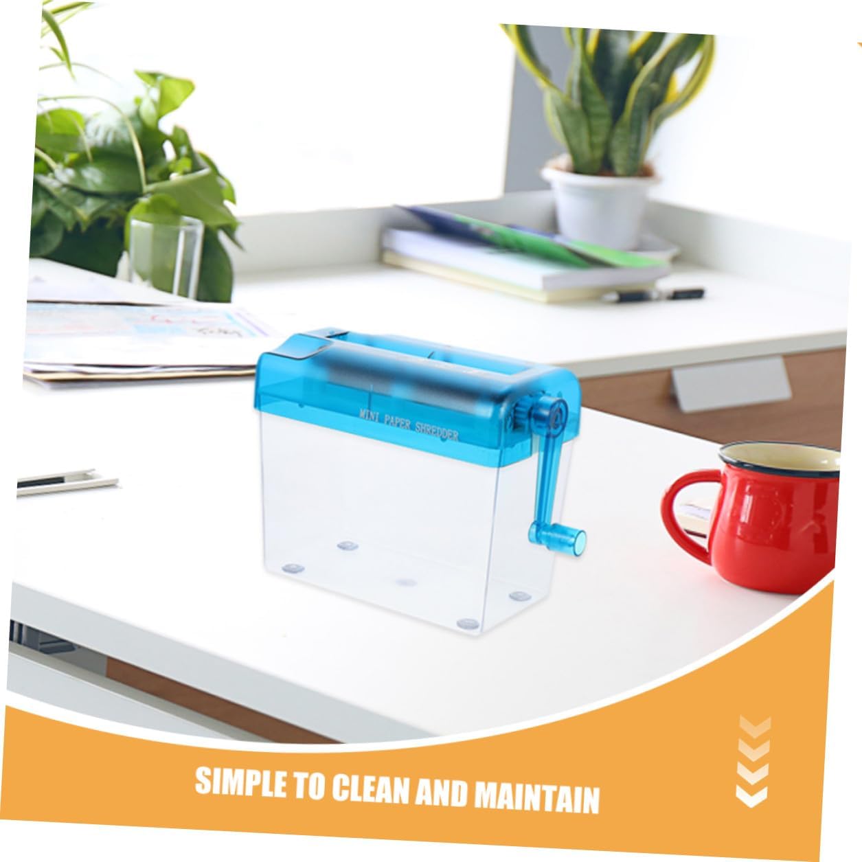 Operitacx 2pcs Portable Manual Paper Shredder Handheld Small Desktop Document Shredder for Home and Office Use for Personal Documents