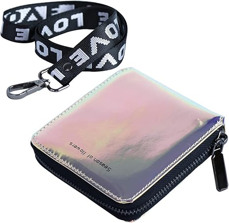 Amazon Co Jp スーツケースカンパニー Gpt 二つ折り 財布 オーロラ ネックウォレット ストラップ付き レディース ミニ財布 コンパクト ガールズ おしゃれ 軽量 ピンク ホーム キッチン