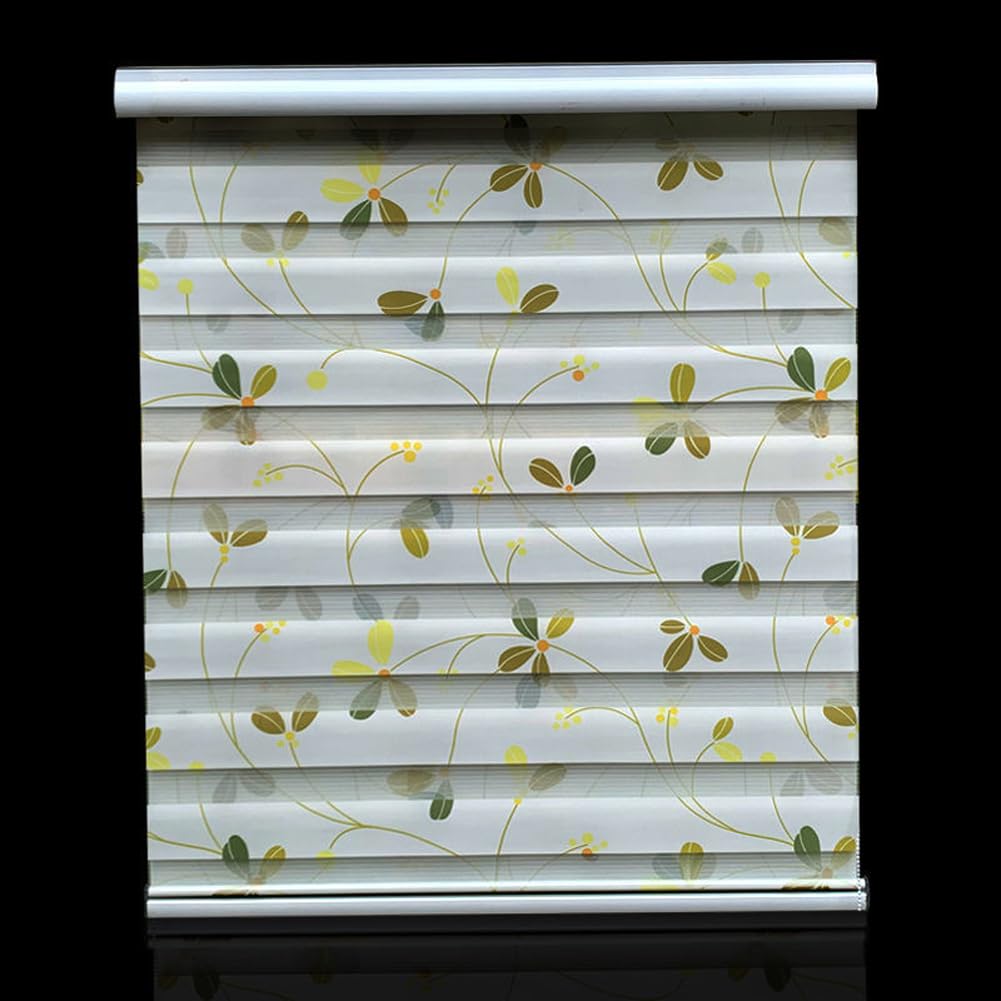 Day and Night Roller Blind Zebra Window Blinds,Light Filtering Privacy Window Screen Roller Shade for Bedroom Bathroom,Dual Layer Zebra Roller Blind (Coffee,140x190cm)