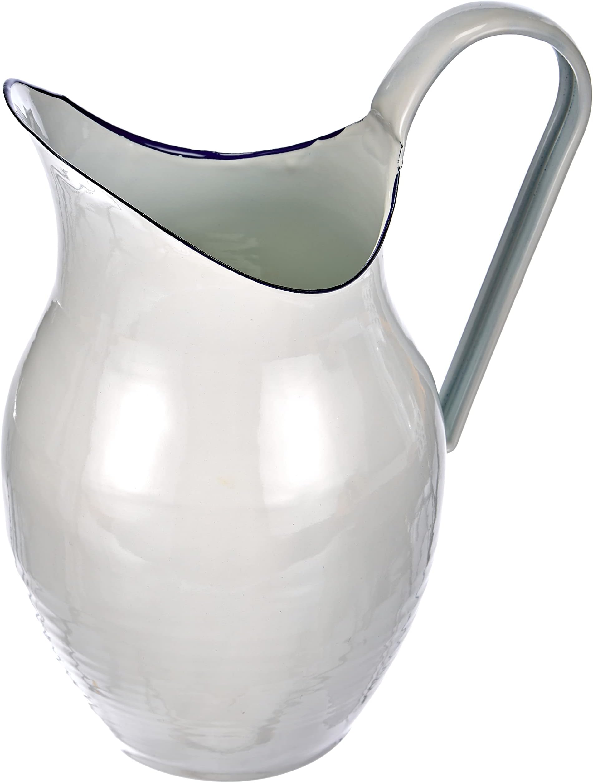 Ibili 903425 - Jarra bombada de acero esmaltado vitrificado 2,5 l Blanca