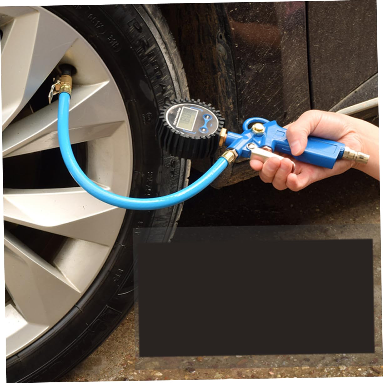 Manometro Pressione Gomme Digitale per Pneumatici Blu