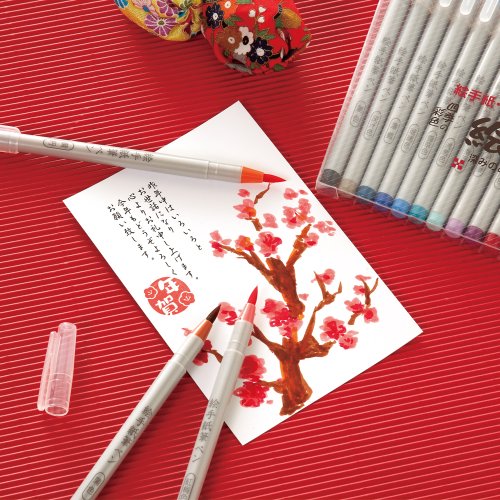 Sun-Star Stationery Non-Character Picture Letter Brush Pen 24C S4552601 (Japan Import) #TOP4