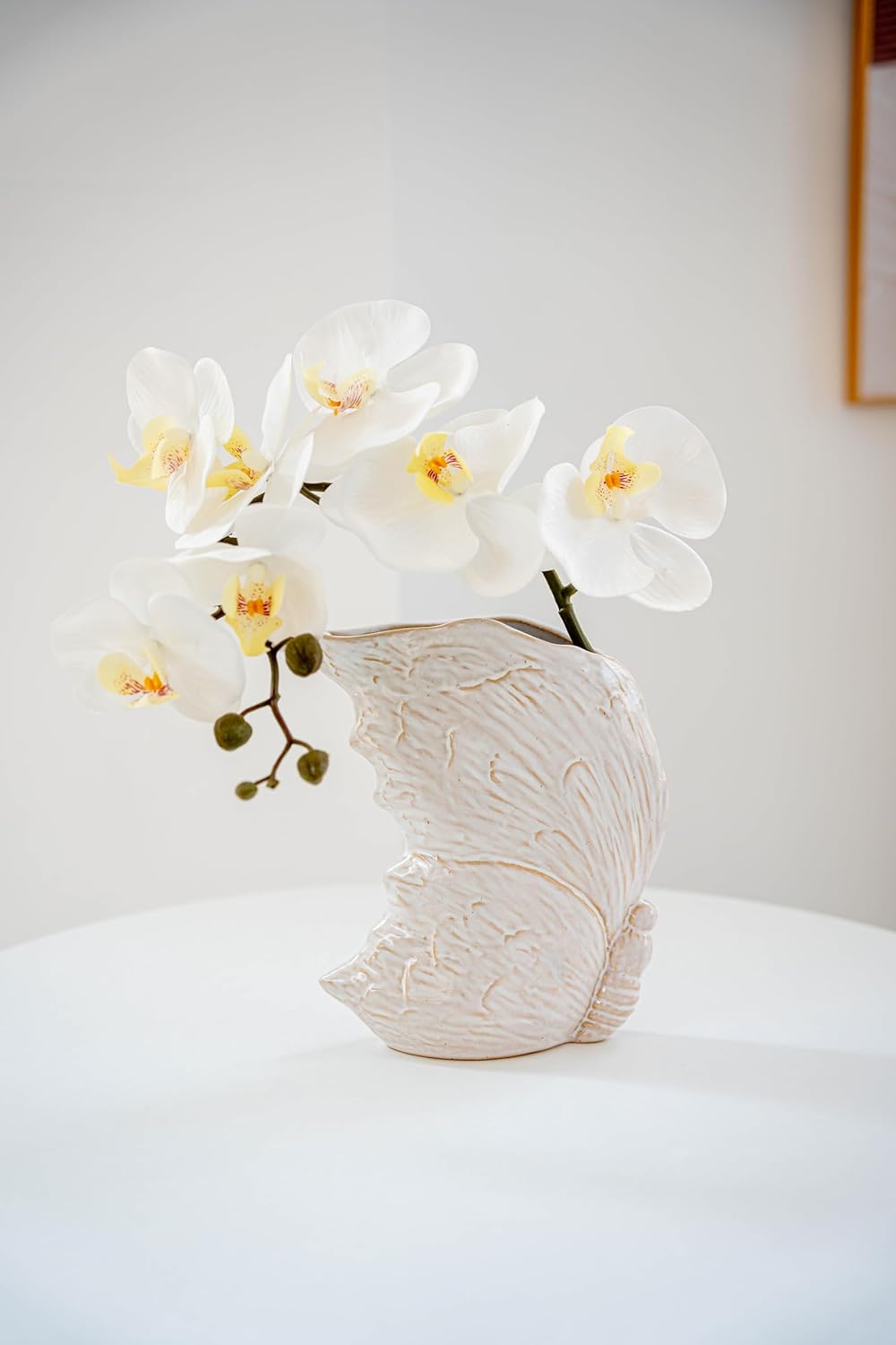 Handmade Ceramic Vase for Dried Flowers - Modern Home Decor, Rustic Table Centerpiece, Small Decorative Vase for Pampas Grass & Preserved Bouquets. - Image 6
