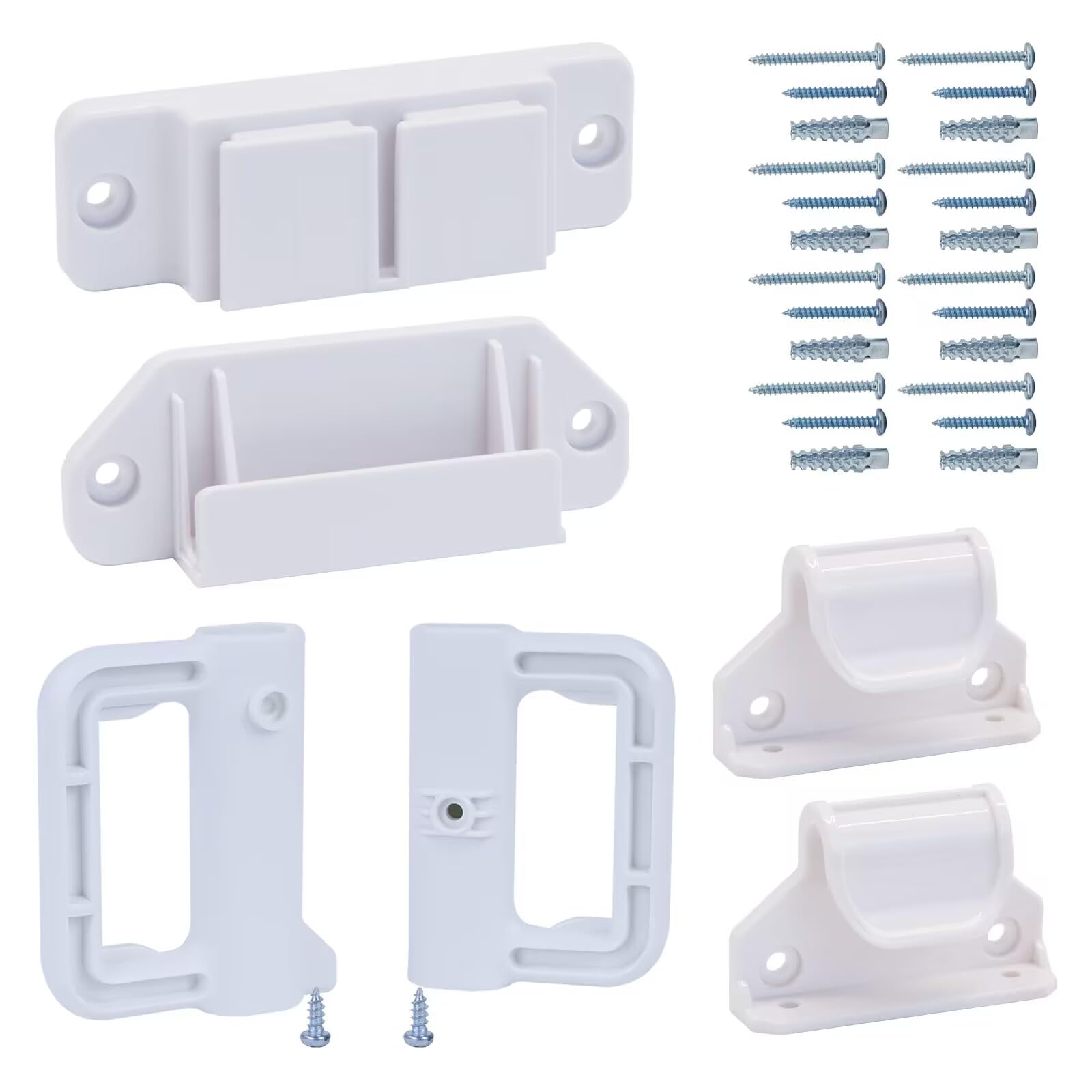 KISKIZ Retractable Extra Wide Baby & Dog Gate Kit - Full Set Wall Mount Accessories, Latches, Hooks, Screws, White