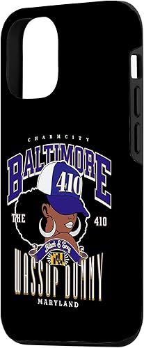 Miniatura 2 de iPhone 14 410 Area Code Baltimore Maryland Flag Blaq Girl Bmore Pride Case