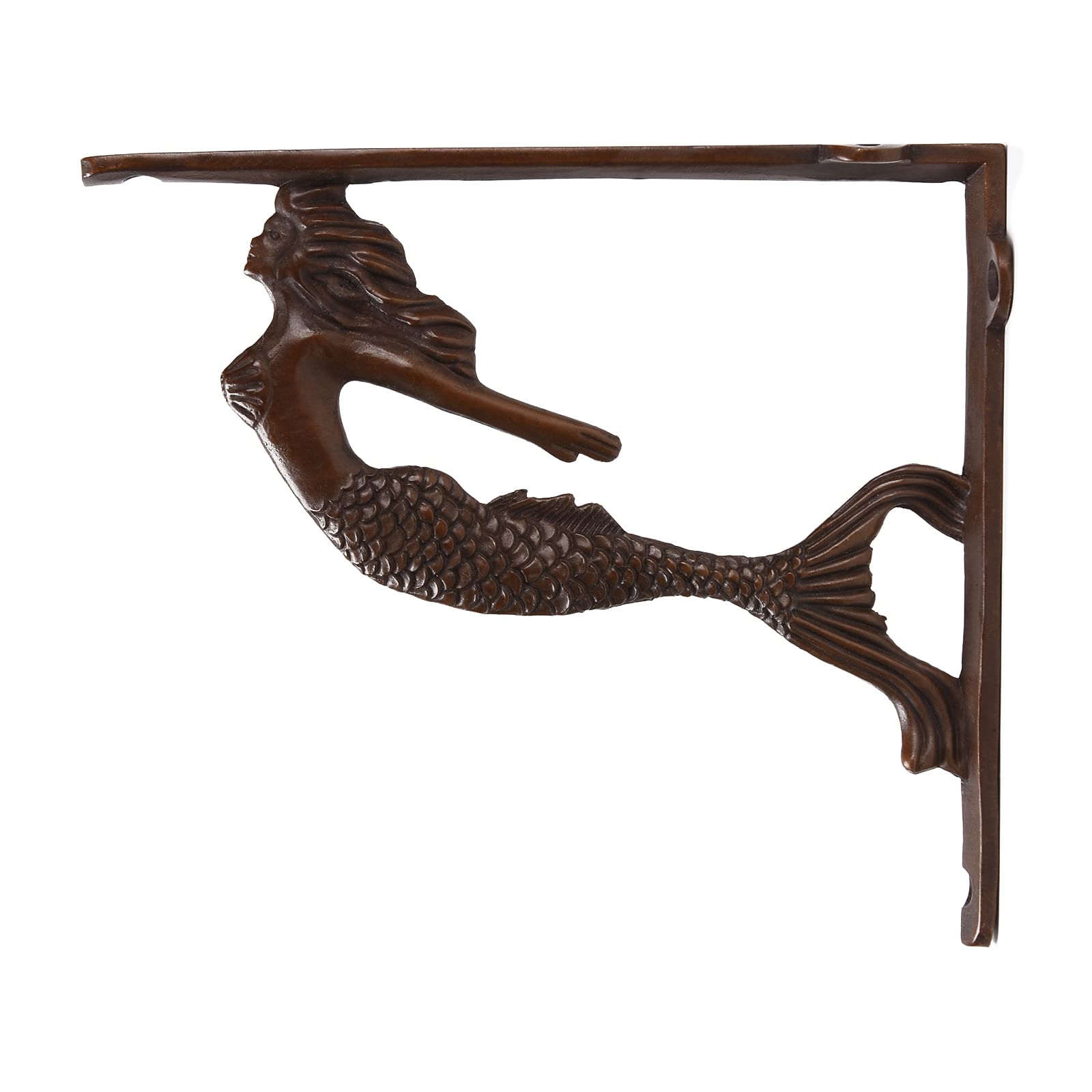 Amazon.com: BRASSTAR Mermaid Rack Holder Marine Style Brass Craft Wall ...