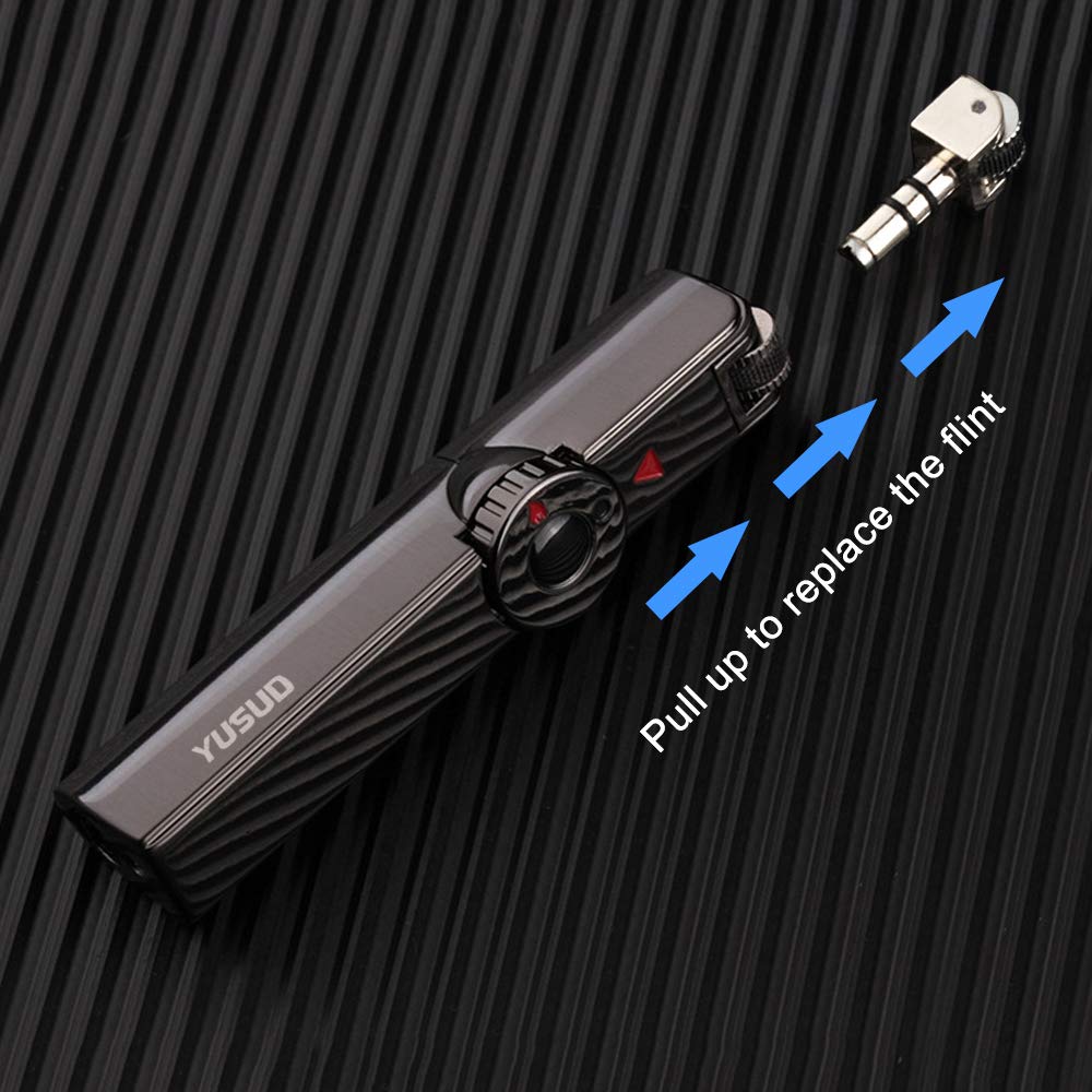 Buy Yusud Torch Cigar Lighter, Butane Fuel Refillable, Blue Fire Jet