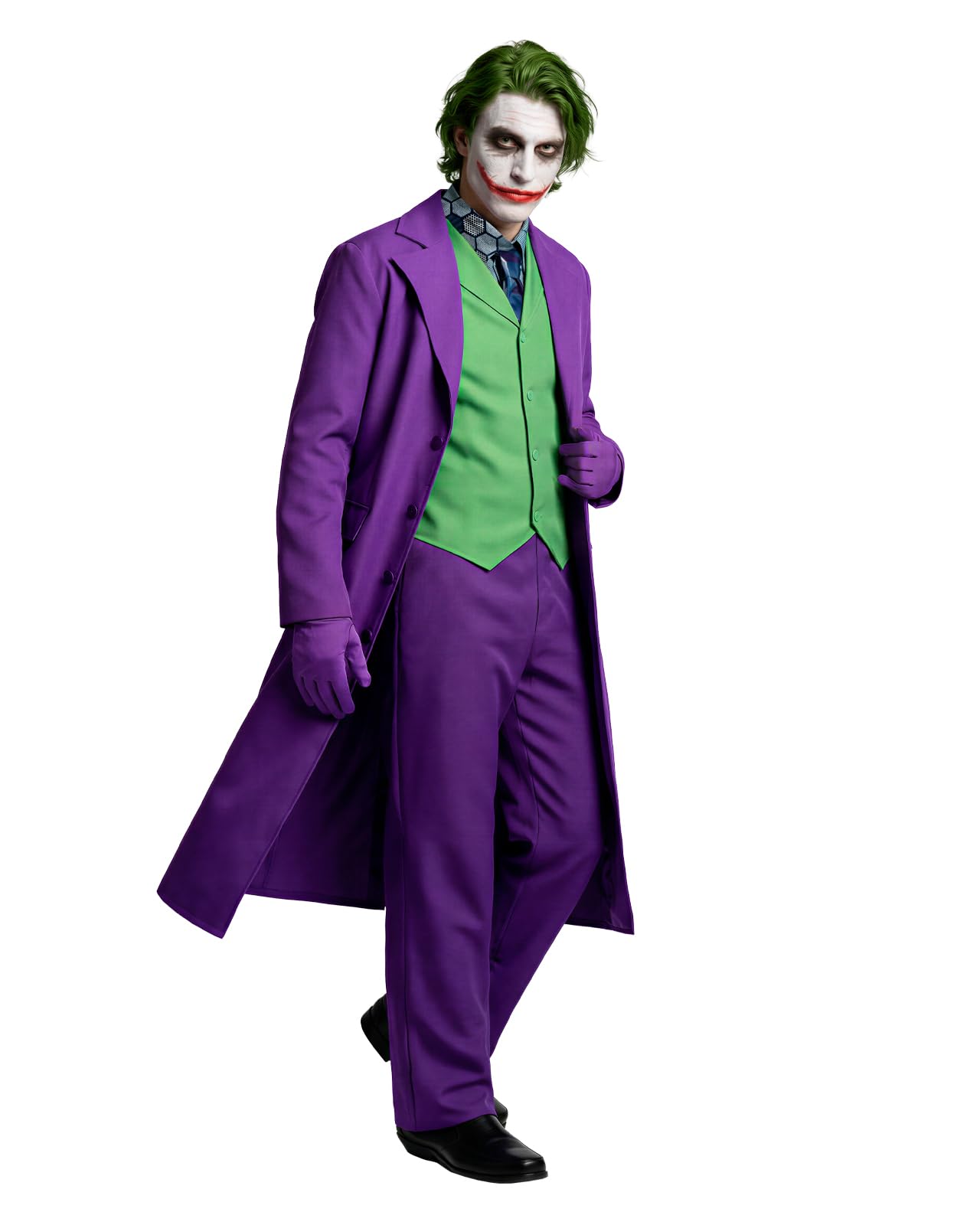 Funidelia Costume Ufficiale di Joker Il Cavaliere Oscuro per Uomo, Tenuta da Joker per adulto, Costumi per Halloween e Carnevale – Taglia XXL