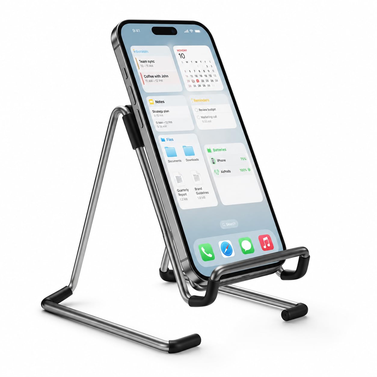 Mobile Stand for Table | Metal Anti-Slip Phone Holder for Study, Online Classes, Office & Home | Universal Desktop Mobile Stand for Students-image-40
