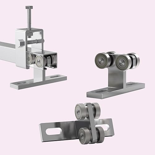 Miniatura 5 de Carro de rodillos de instalación de polipasto eléctrico, carrito de 4 ruedas, montaje silencioso para uso con canales de puntal de 1-58 pulgadas de