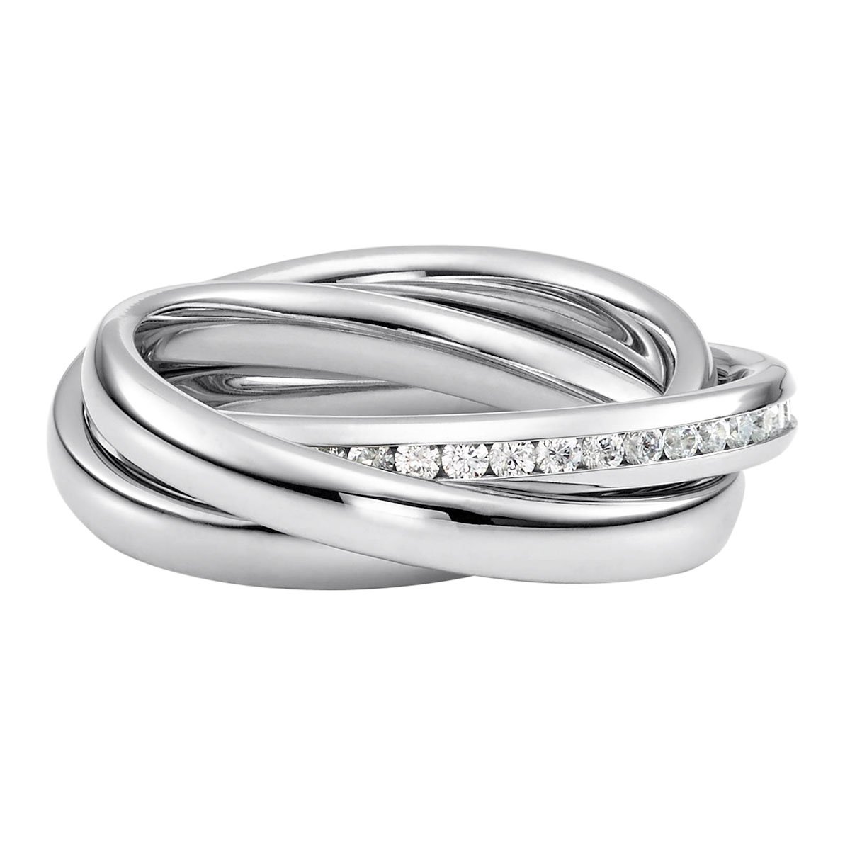 Heideman Ring Damen Trini aus Edelstahl Silber farbend poliert Damenring für Frauen Rollring Spielring Dreierring 3er