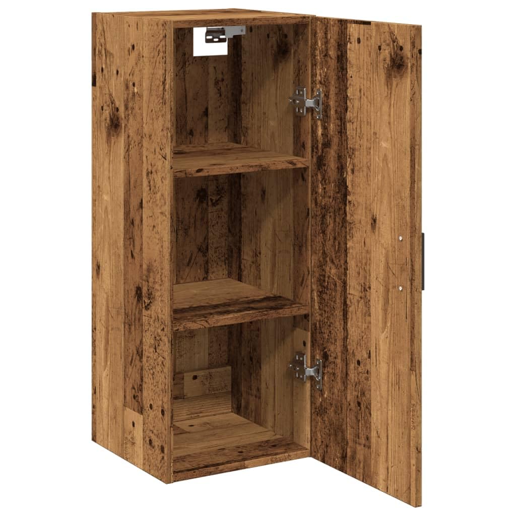 vidaXL Armadietto da parete in legno anticato/marrone, 34,5 x 34 x 90 cm, armadio in legno ingegnerizzato per soggiorno/casa