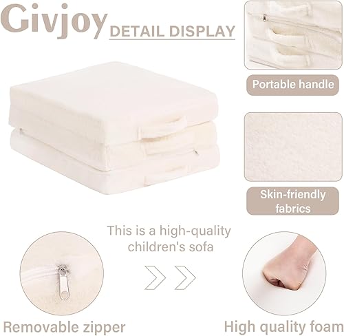 Miniatura 5 de Colchón plegable para niños, lavable para niños pequeños, tapete triple plegable para siesta para dormir, guardería, sofá cama con bolsa de