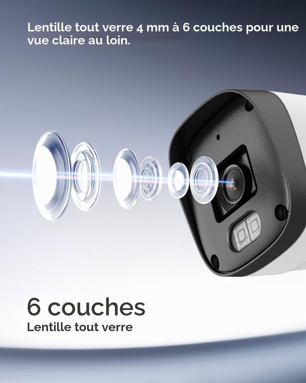 SANNCE Système de Caméras de Surveillance 8CH POE CCTV, Enregistreur Vidéo Réseau 5MP POE 8 Canaux avec 4 Caméras de Sécurité Extérieures IP 3MP, sans Disque Dur