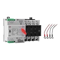 Vista 10 de 100Amp AC110V Interruptor de Transferencia Automático/Manual 2P 50/60Hz, 2POLE 100A Mini ATS Interruptor Solar Auto de Energía Dual para Generador