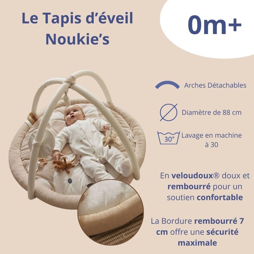 NOUKIE'S Veloudoux Babou De Leeuw, Sensorisch Tapijt Met Hangend Speelgoed Motoriek Ontwikkeling Stimulatie Machinewasbaar Cadeau Voor Pasgeborenen 2871149692