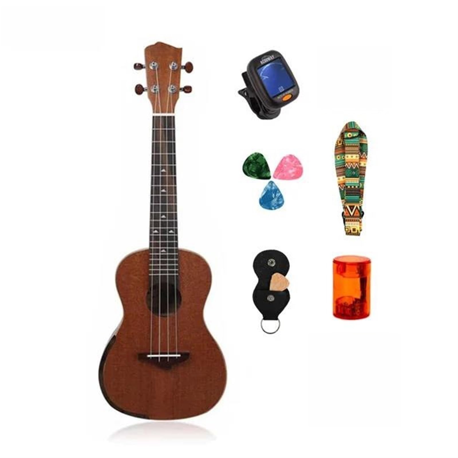 Ukulele Zestawem Dla Koncert Sopran Tenor 21 "23" 26 "Sapele Ukulele Aquila Struny Opcjonalny Pakiet Tuner(Color:3,Size:26)