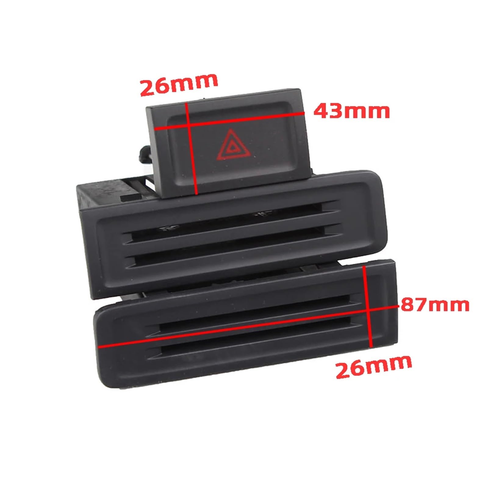 Warnblinkschalter-Knopfkartenkasten passend for VW Tiguan MK1 Rline 5N 2008-2017 5N0953509 5N0953509B 5N0858373A(1 set-01)