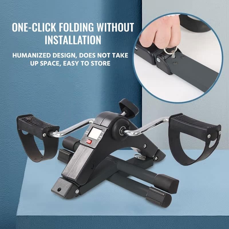 Mini bicicleta pedaleadora con resistencia ajustable y display digital miniatura 5