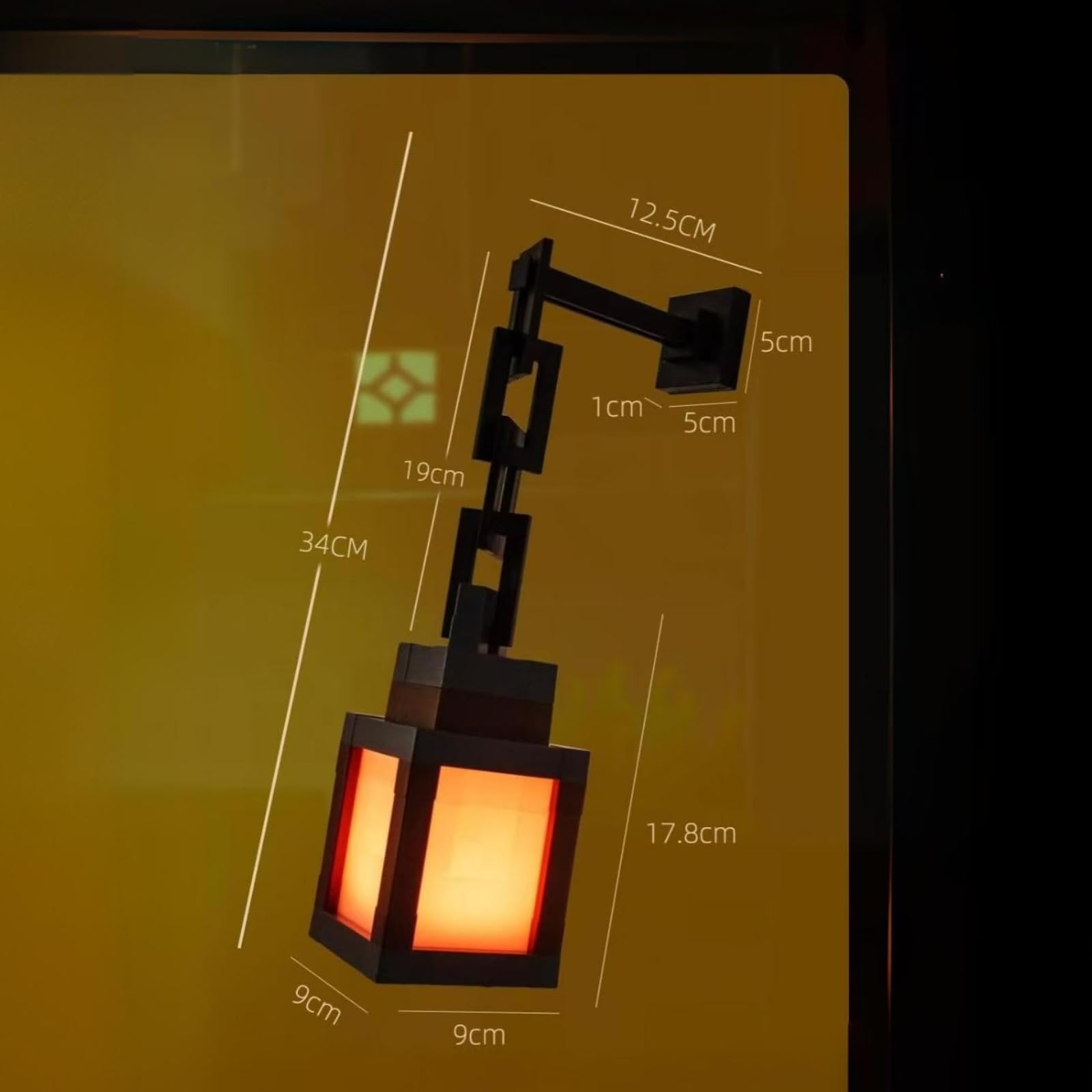 1Pcs Mood Lighting Lamp Pixel Night Lamp Pixelated Lantern Night Light 16-Color Led Night Light with Remote Touch — view 2