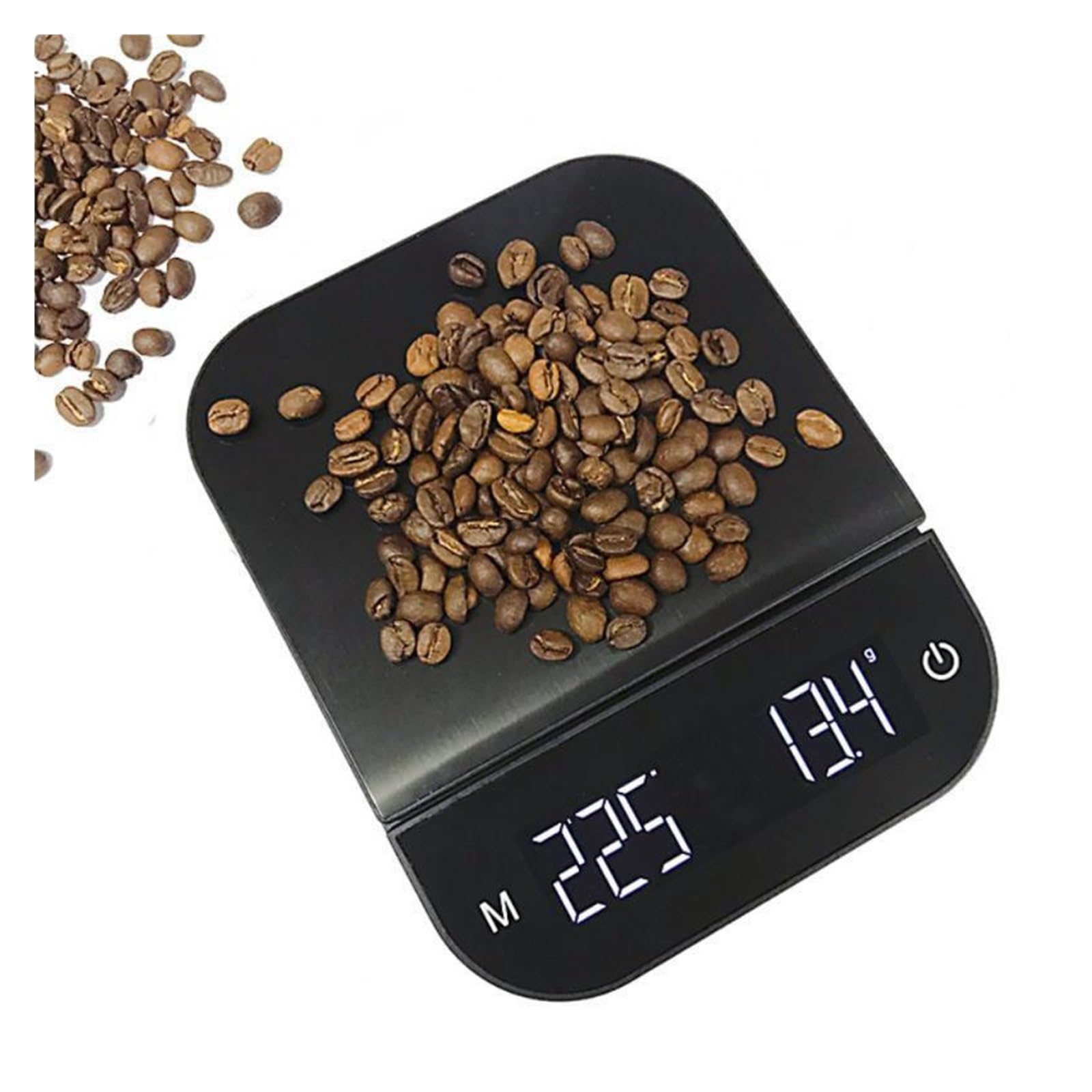 Báscula De Café Manual Sincronización Automática 3 Kg/5 Kg 0,1g Cocina For El Hogar Mesa Hierro Acero Inoxidable For Hornear Medición Precisa Esfuerzo(3kg 0.1g)