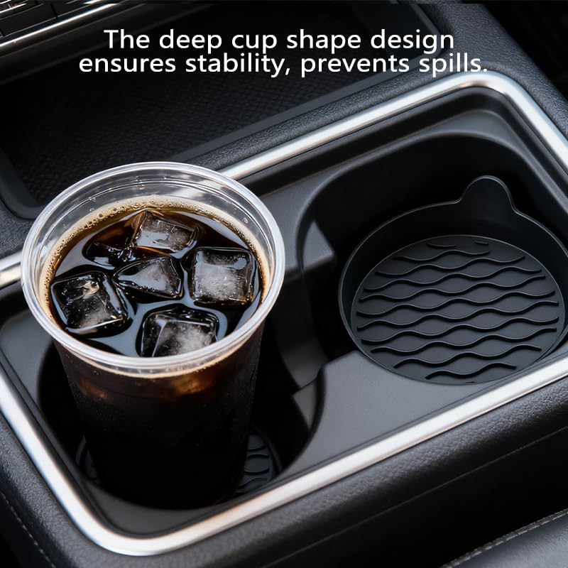 Miniatura 4 de Portavasos para automóvil, posavasos de silicona para autos, accesorios universales antideslizantes para el interior del automóvil, paquete de 4